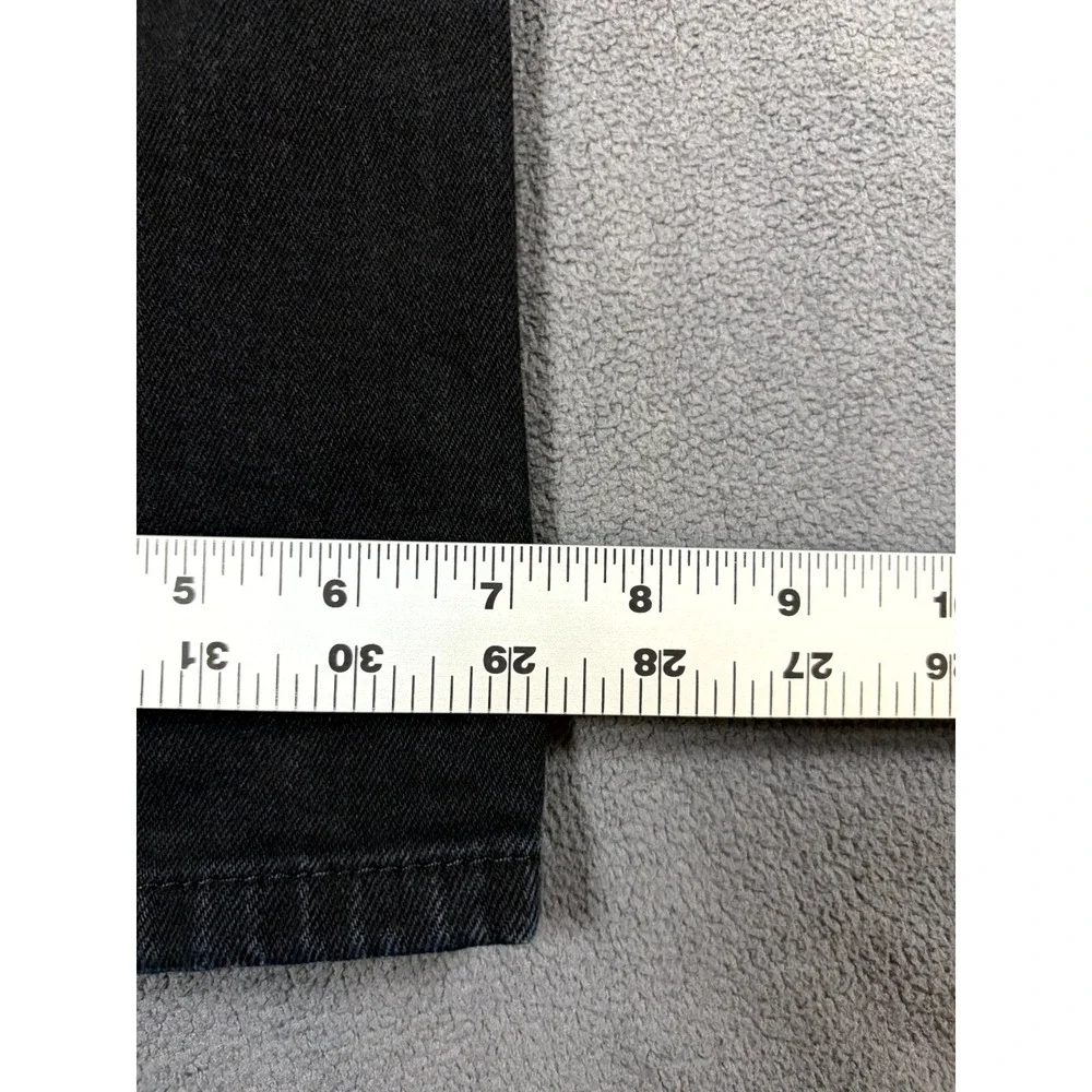 Levi's Jeans Mens 33x34 Black Denim Dark Wash Red Tab Straight Grunge Streetwear